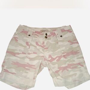 Natural Reflections Pink and Tan Camo Cargo Shorts